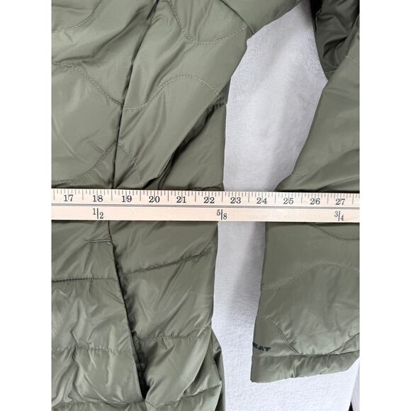 Columbia Womens Crown Point Jacket Green Parka Omni Heat Hooded Puffer Coat XXL - Picture 7 of 8
